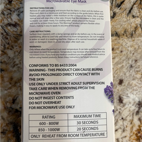 Gray Microwavable Eye Mask - Picture 5 of 8